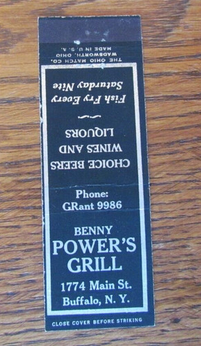 Buffalo new york matchbook - buffalo,,
